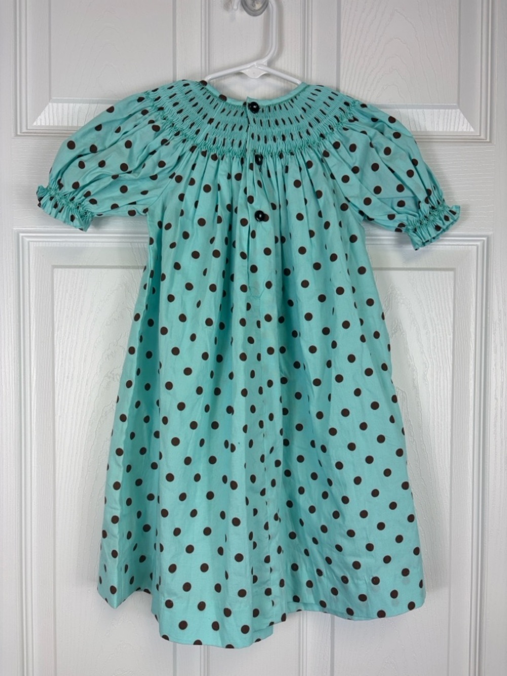NWT Mom & Me blue sunflower smocked dress sz 18 months - Picture 3 of 6